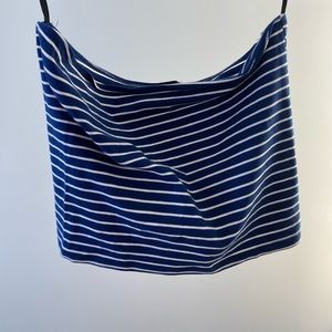Blue striped tube top